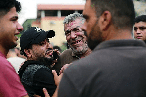 | Palestinians transport the injured to the Indonesian Hospital in Jabalia north of the Gaza Strip on October 9 2023 | MR Online